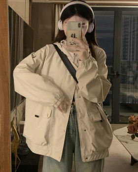 Hooded Casual shirts white loose coat