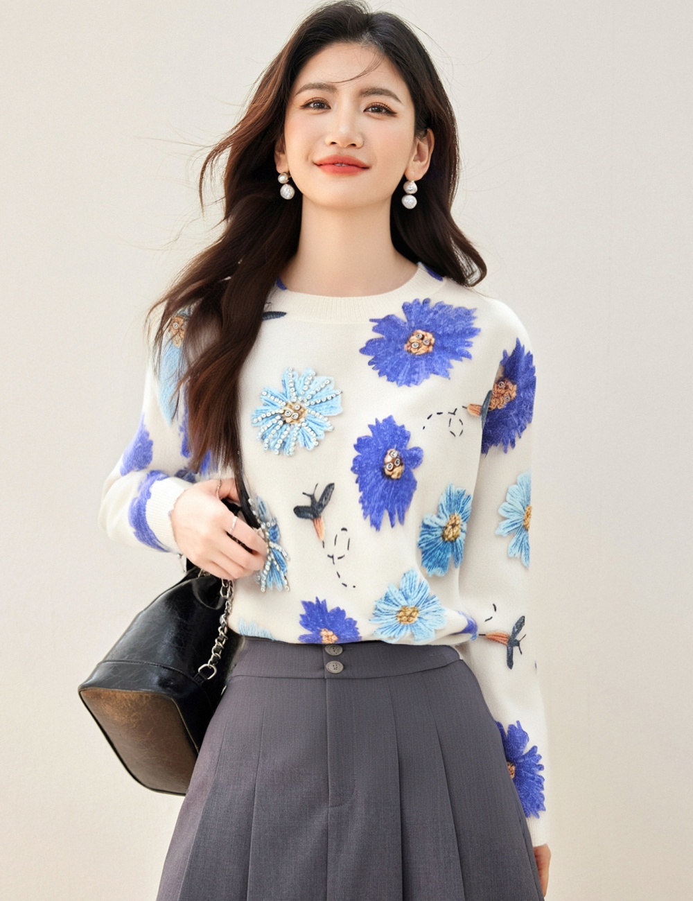 Knitted loose bottoming sweater slim wool shirts