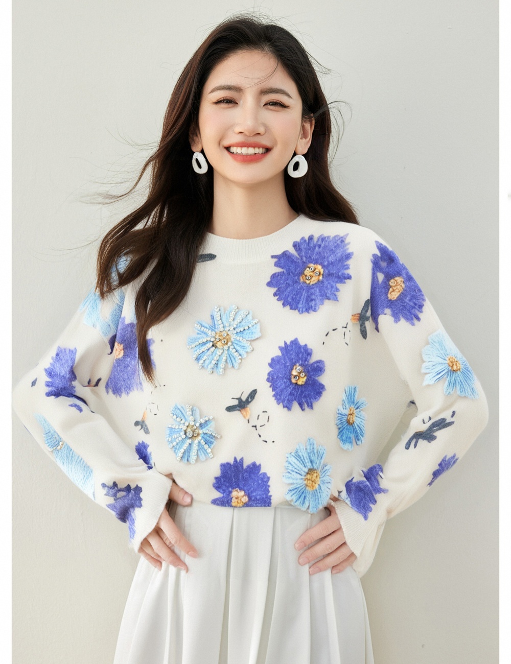 Knitted loose bottoming sweater slim wool shirts