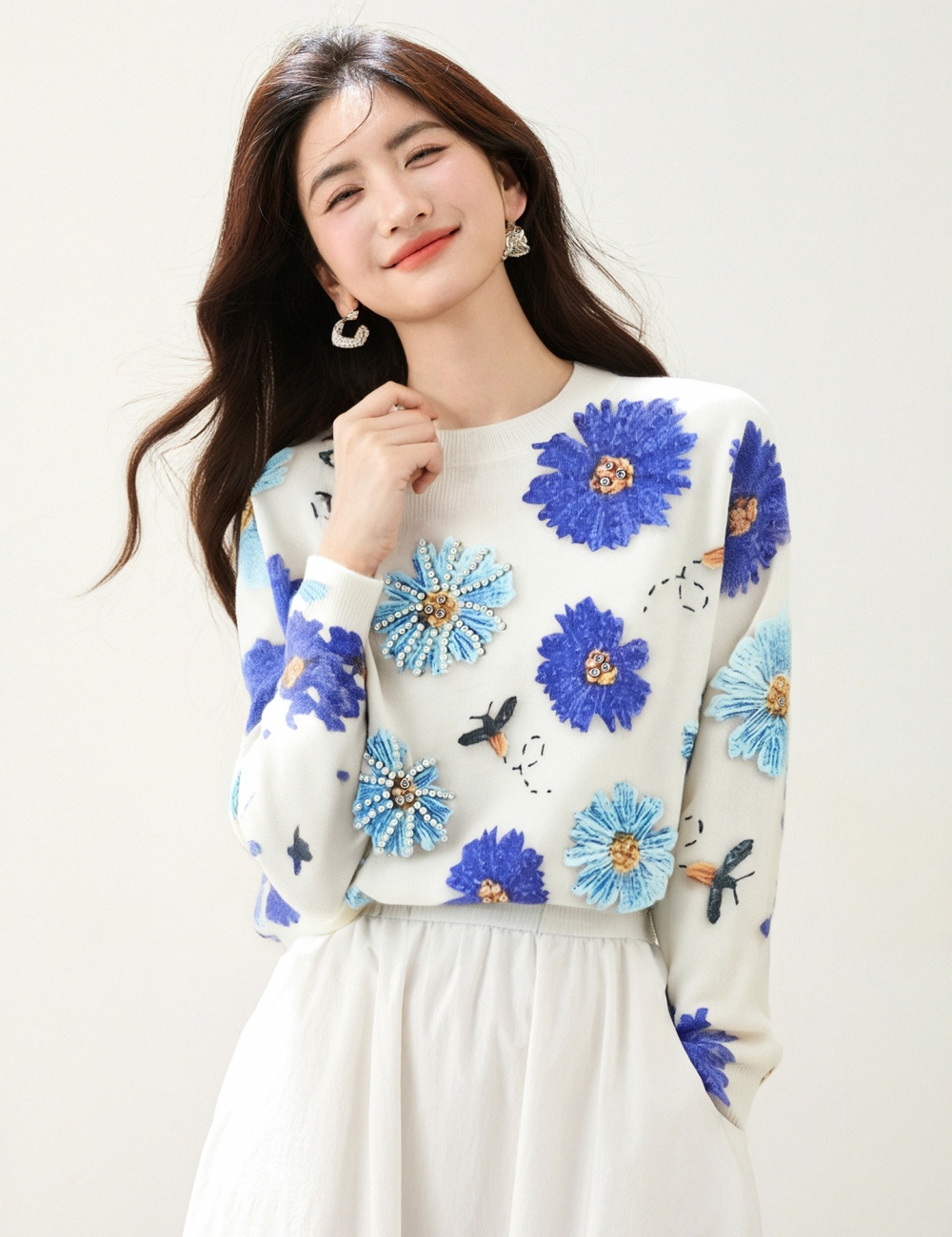 Knitted loose bottoming sweater slim wool shirts