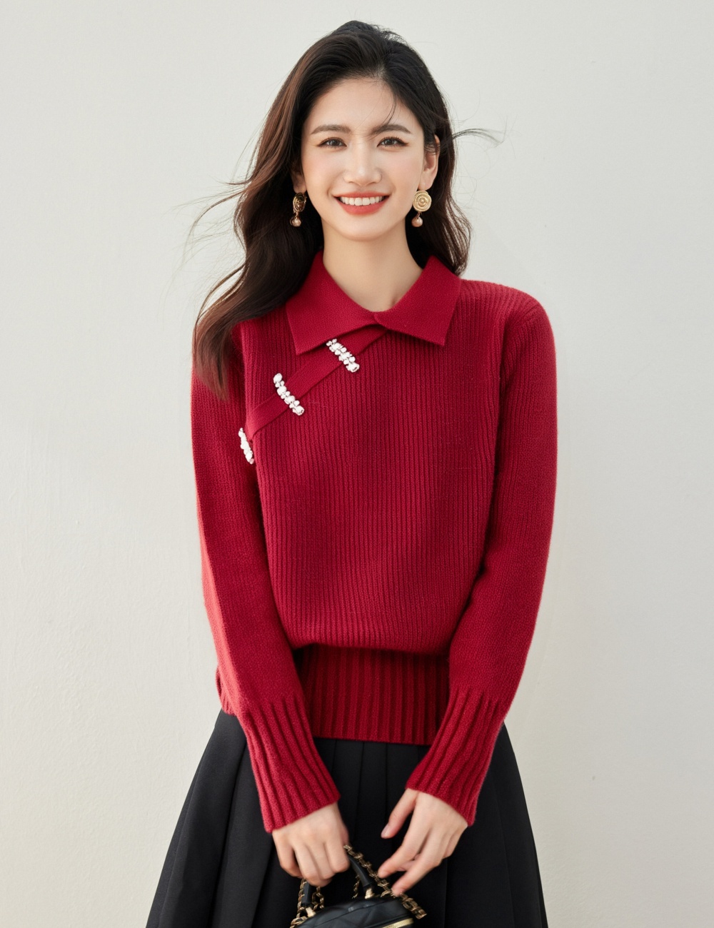 Chinese style winter loose sweater