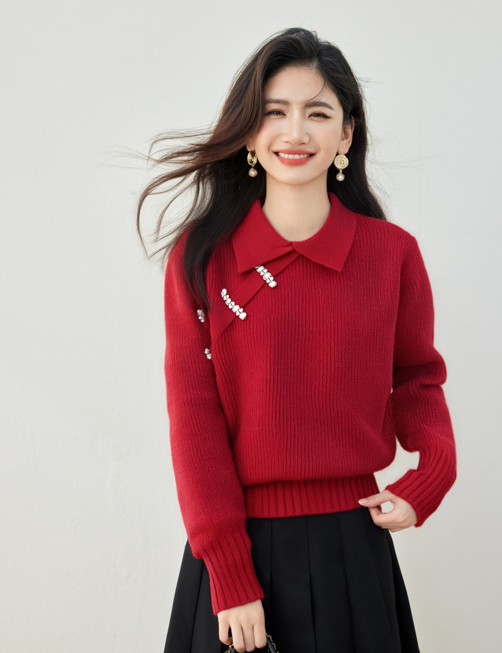 Chinese style winter loose sweater