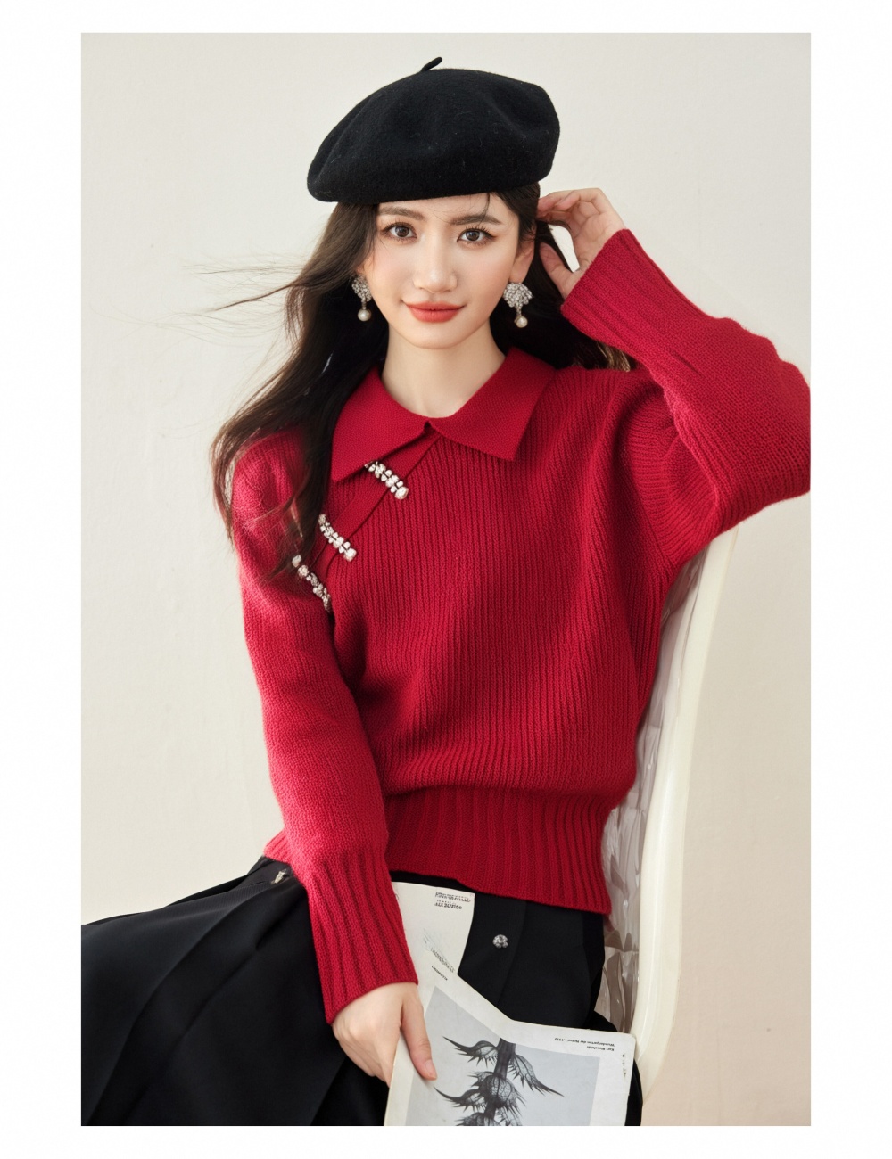 Chinese style winter loose sweater