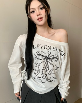 Graffiti long sleeve T-shirt sunscreen smock for women