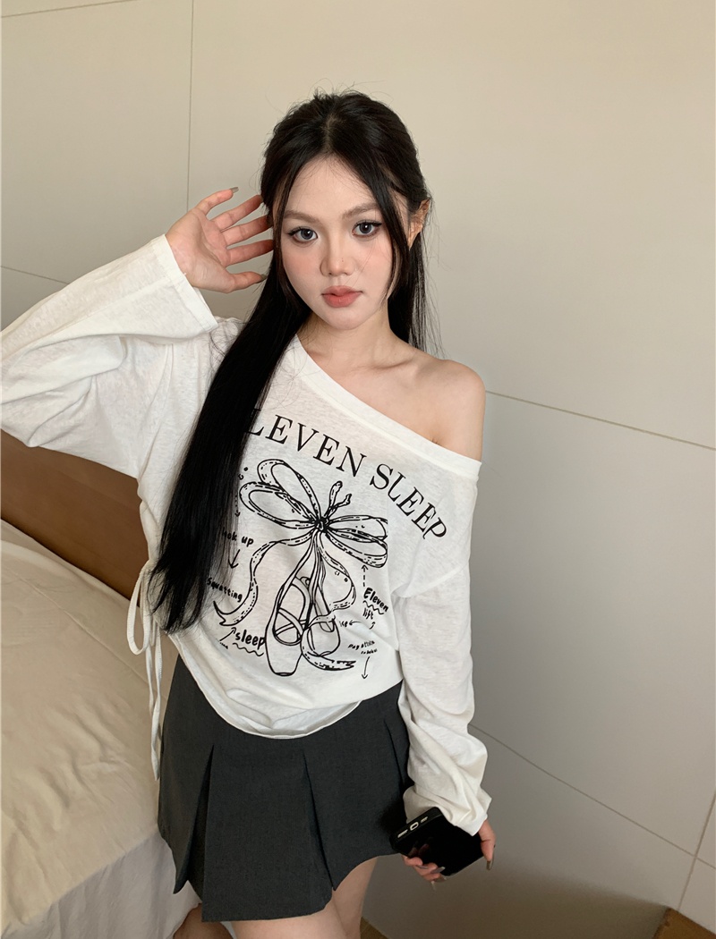 Graffiti long sleeve T-shirt sunscreen smock for women