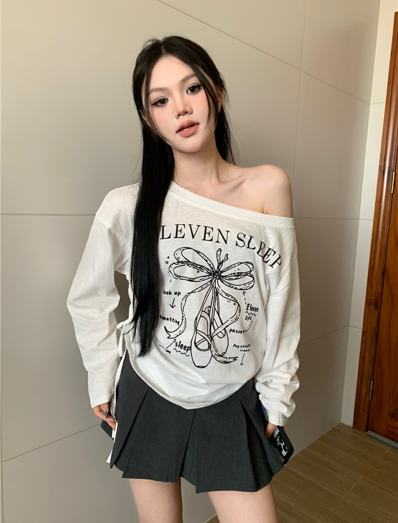 Graffiti long sleeve T-shirt sunscreen smock for women
