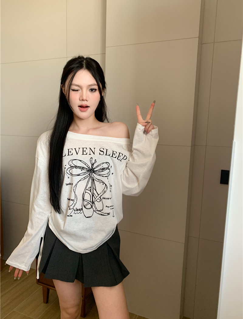 Graffiti long sleeve T-shirt sunscreen smock for women