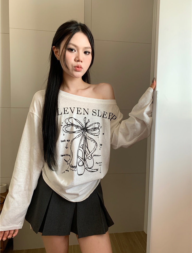 Graffiti long sleeve T-shirt sunscreen smock for women