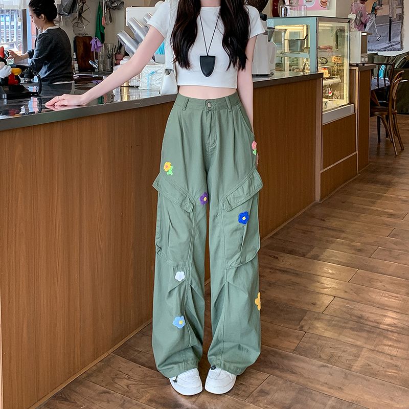 High waist wide leg pants autumn casual pants