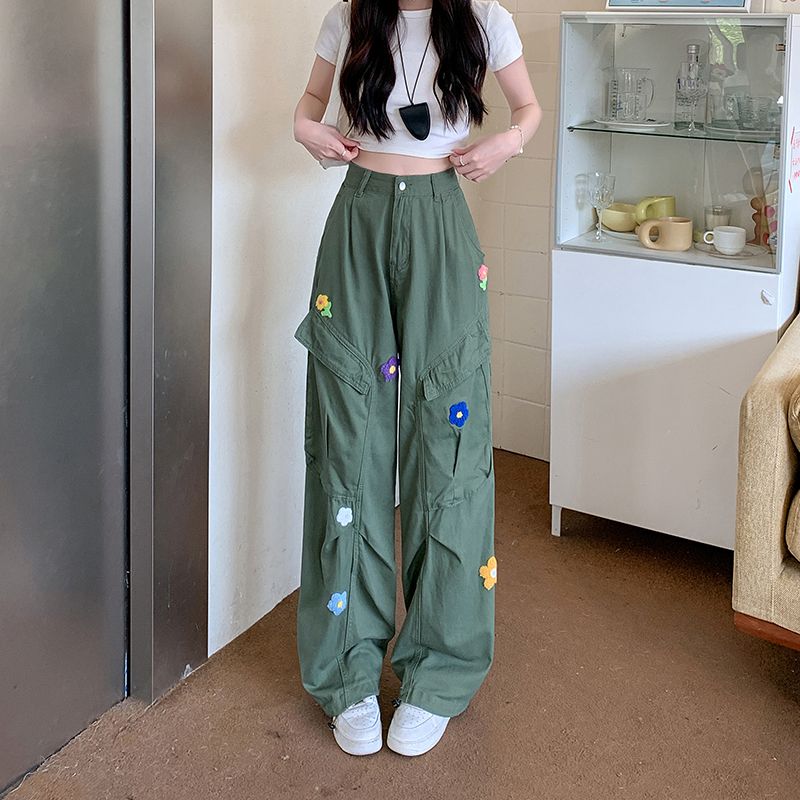 High waist wide leg pants autumn casual pants