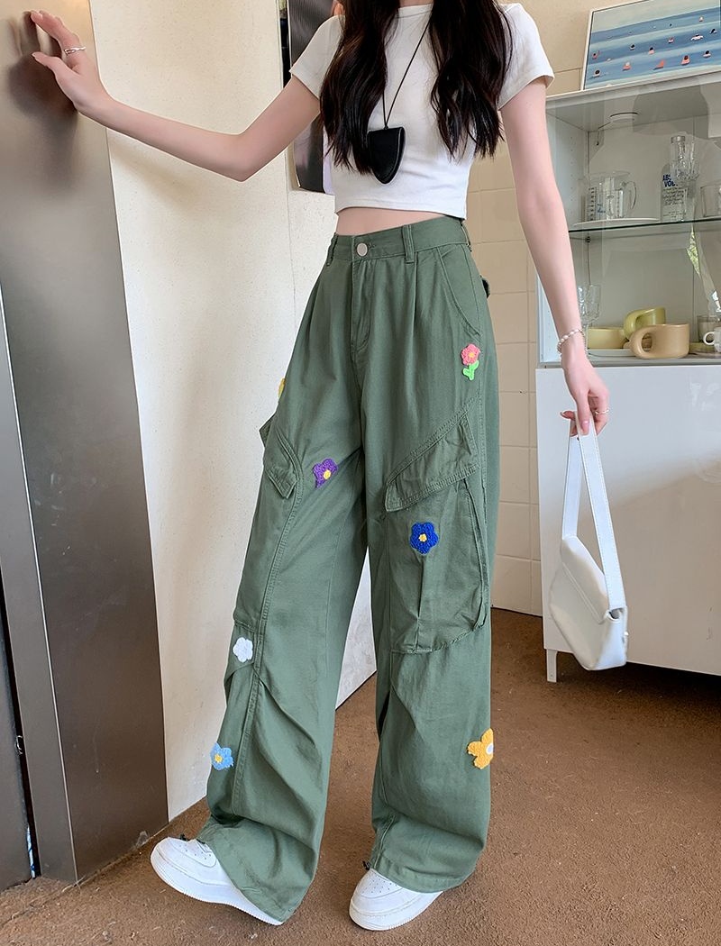 High waist wide leg pants autumn casual pants