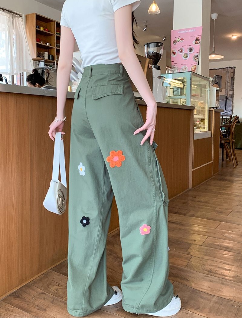 High waist wide leg pants autumn casual pants