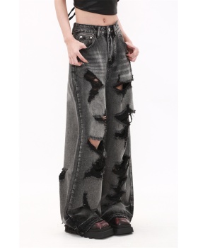 Korean style loose jeans American style wide leg pants