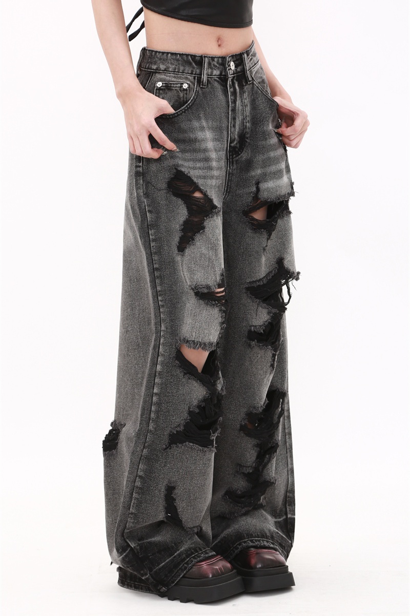 Korean style loose jeans American style wide leg pants