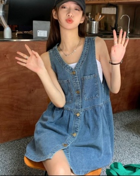 Loose strap dress Korean style dress for women