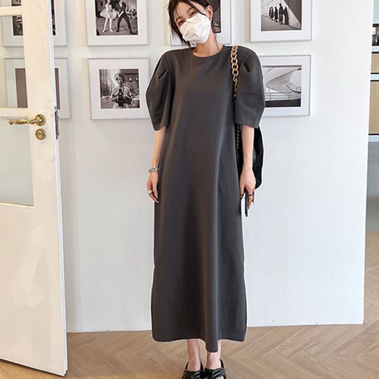 Pure simple long summer loose Casual dress