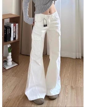 Autumn white work clothing speaker pants for women