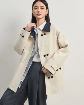 Temperament Casual tops double-breasted coat for women