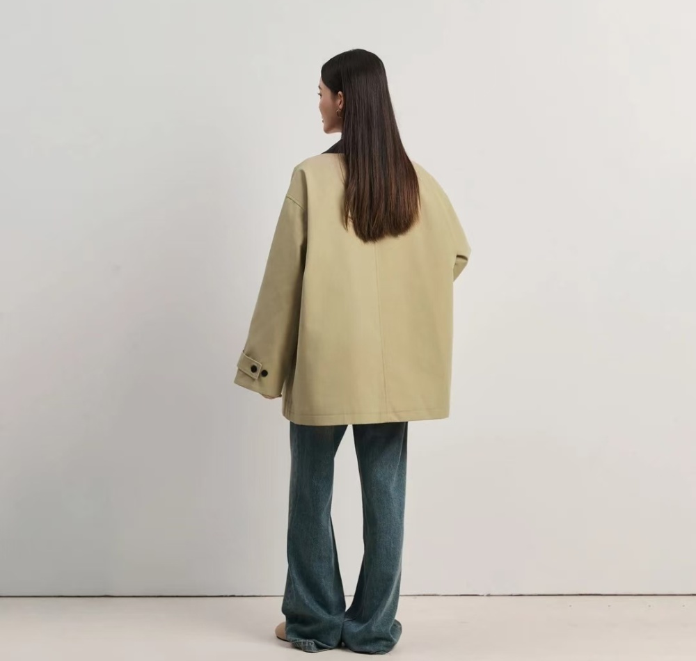 Temperament Casual tops double-breasted coat for women