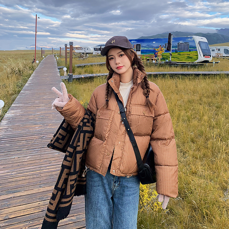 All-match slim down coat fashion Western style cotton coat