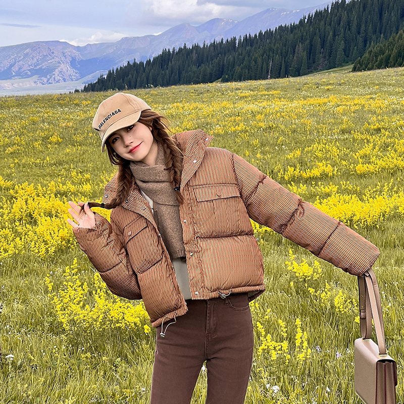 All-match slim down coat fashion Western style cotton coat