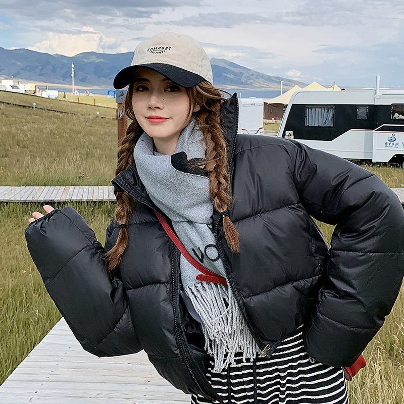 Thick European style bread clothing down coat for women