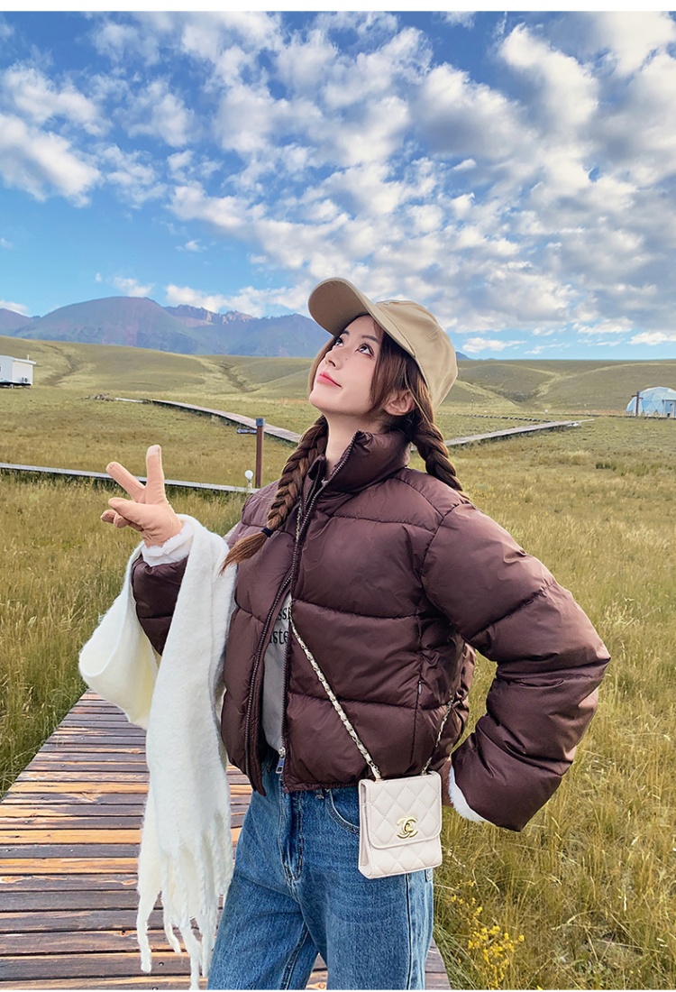 Thick European style bread clothing down coat for women