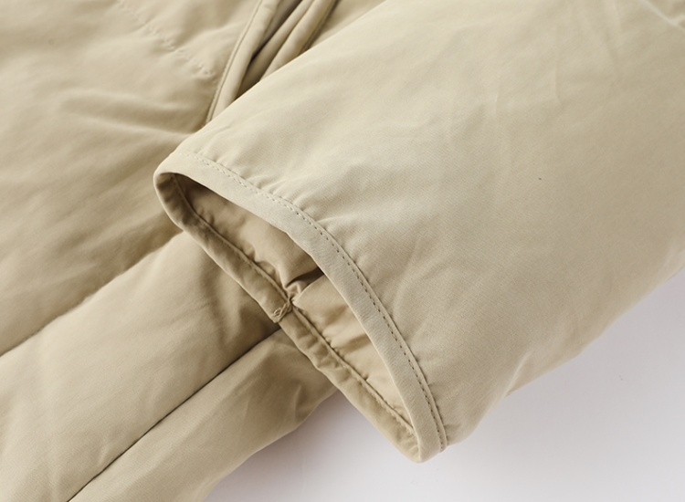 Loose khaki coat Korean style long cotton coat for women