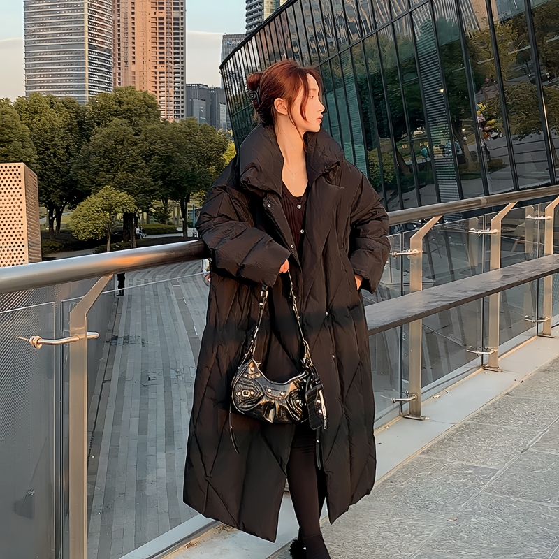 Loose winter cotton coat long fashion coat for women