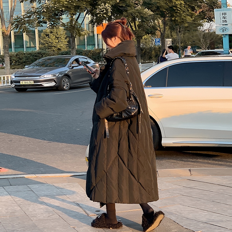 Loose winter cotton coat long fashion coat for women