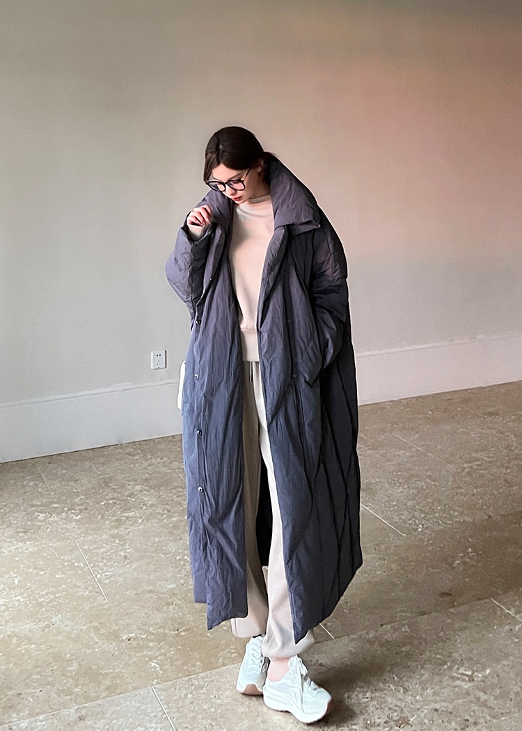 Loose winter cotton coat long fashion coat for women