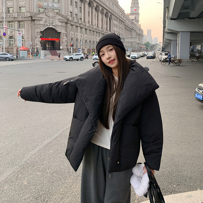 Western style niche cotton coat short coat for women