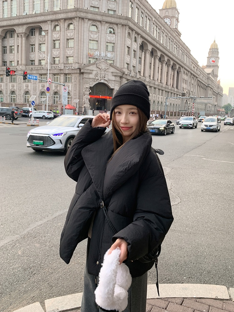 Western style niche cotton coat short coat for women