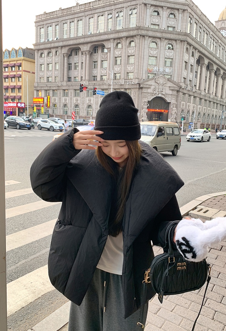 Western style niche cotton coat short coat for women