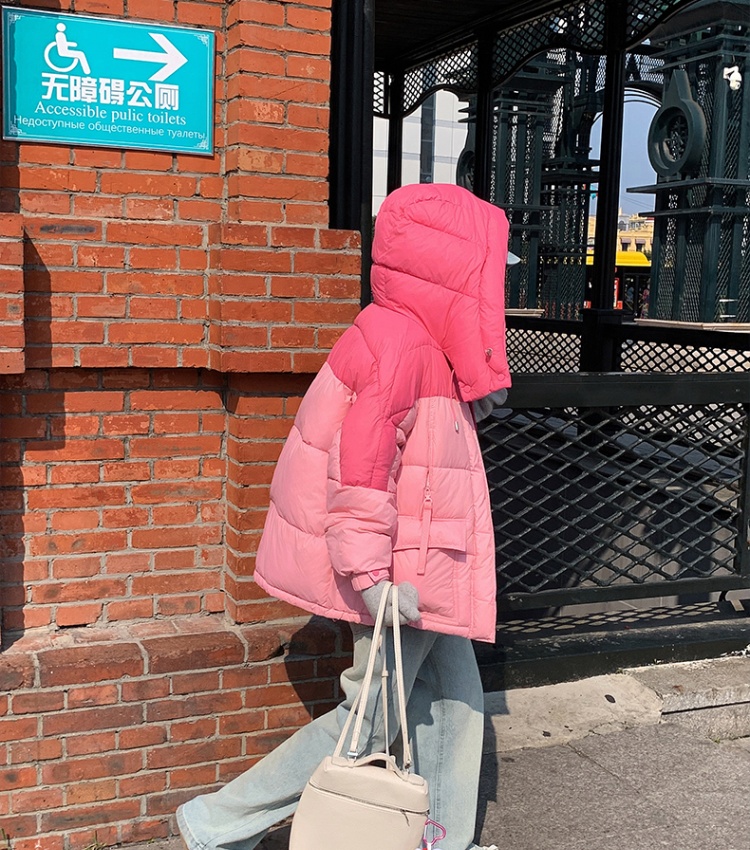 Winter short coat Korean style mixed colors cotton coat