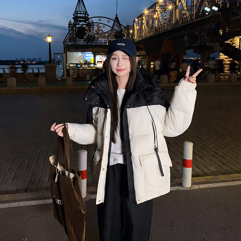 Winter short coat Korean style mixed colors cotton coat