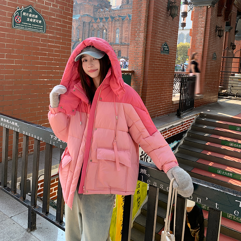 Winter short coat Korean style mixed colors cotton coat