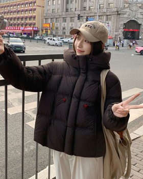Thermal hooded coat fashion zip cotton coat for women