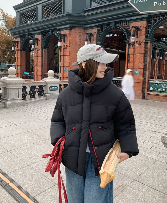 Thermal hooded coat fashion zip cotton coat for women