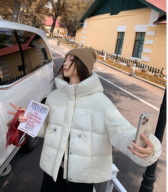 Thermal hooded coat fashion zip cotton coat for women