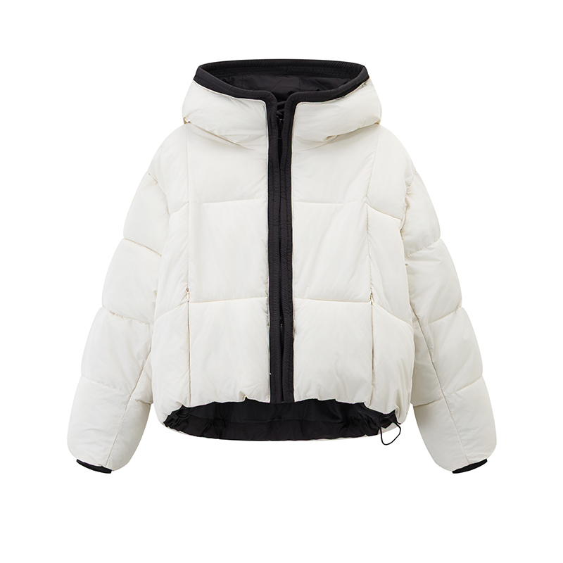 Hooded outdoor sports short windproof winter cotton coat
