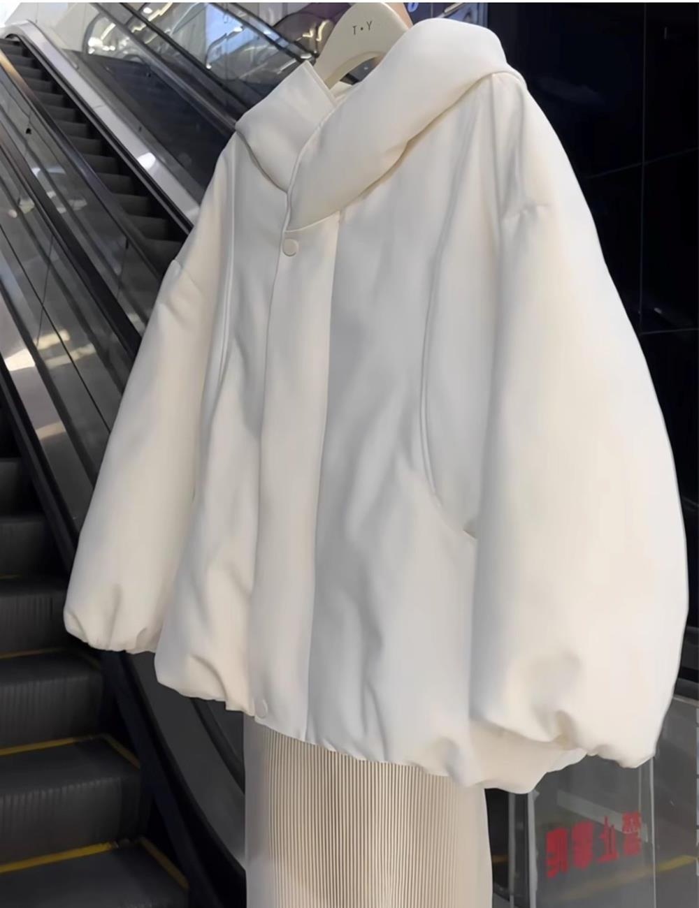 Korean style cold cotton coat winter pure coat for women