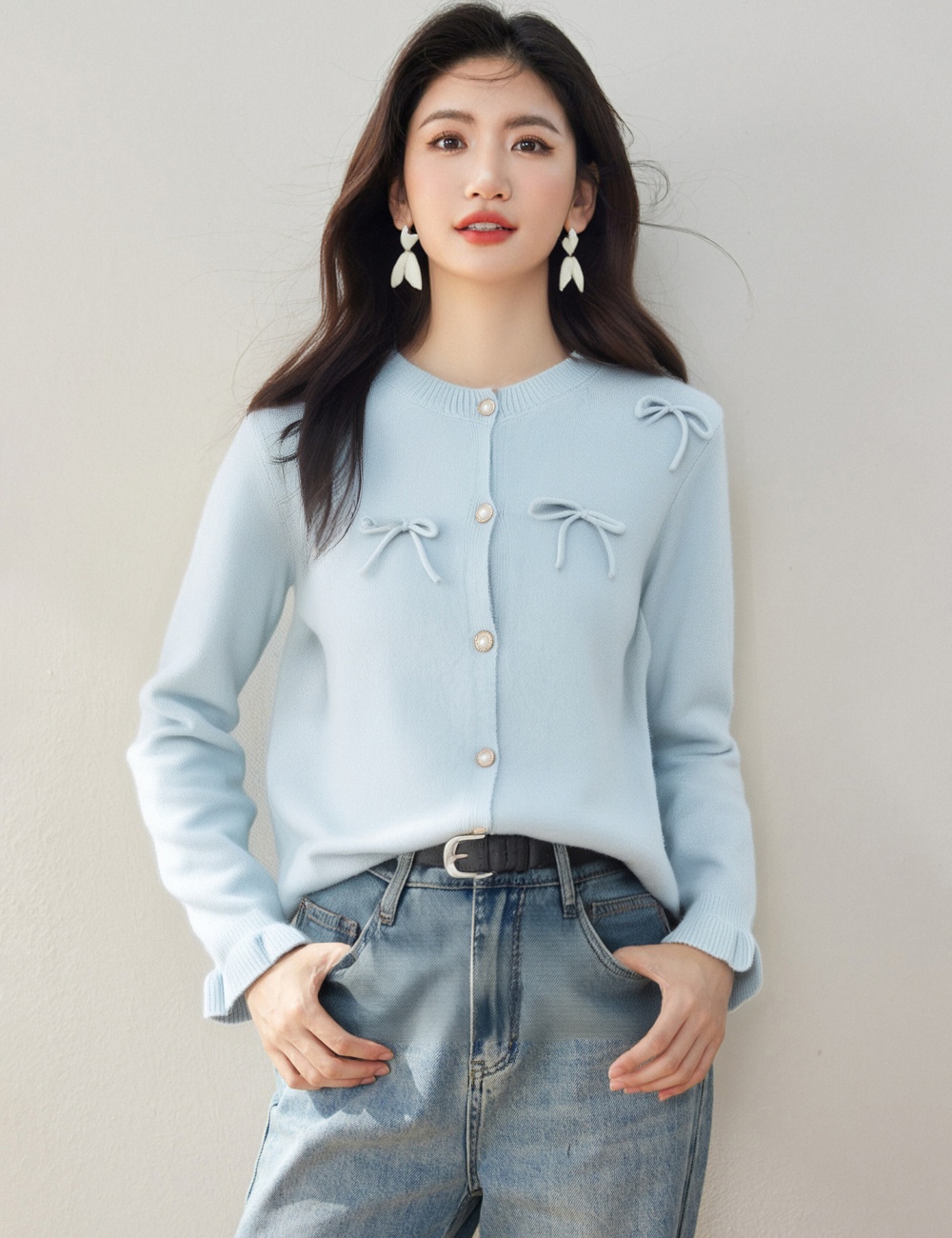 Sweet knitted coat Korean style sweater for women