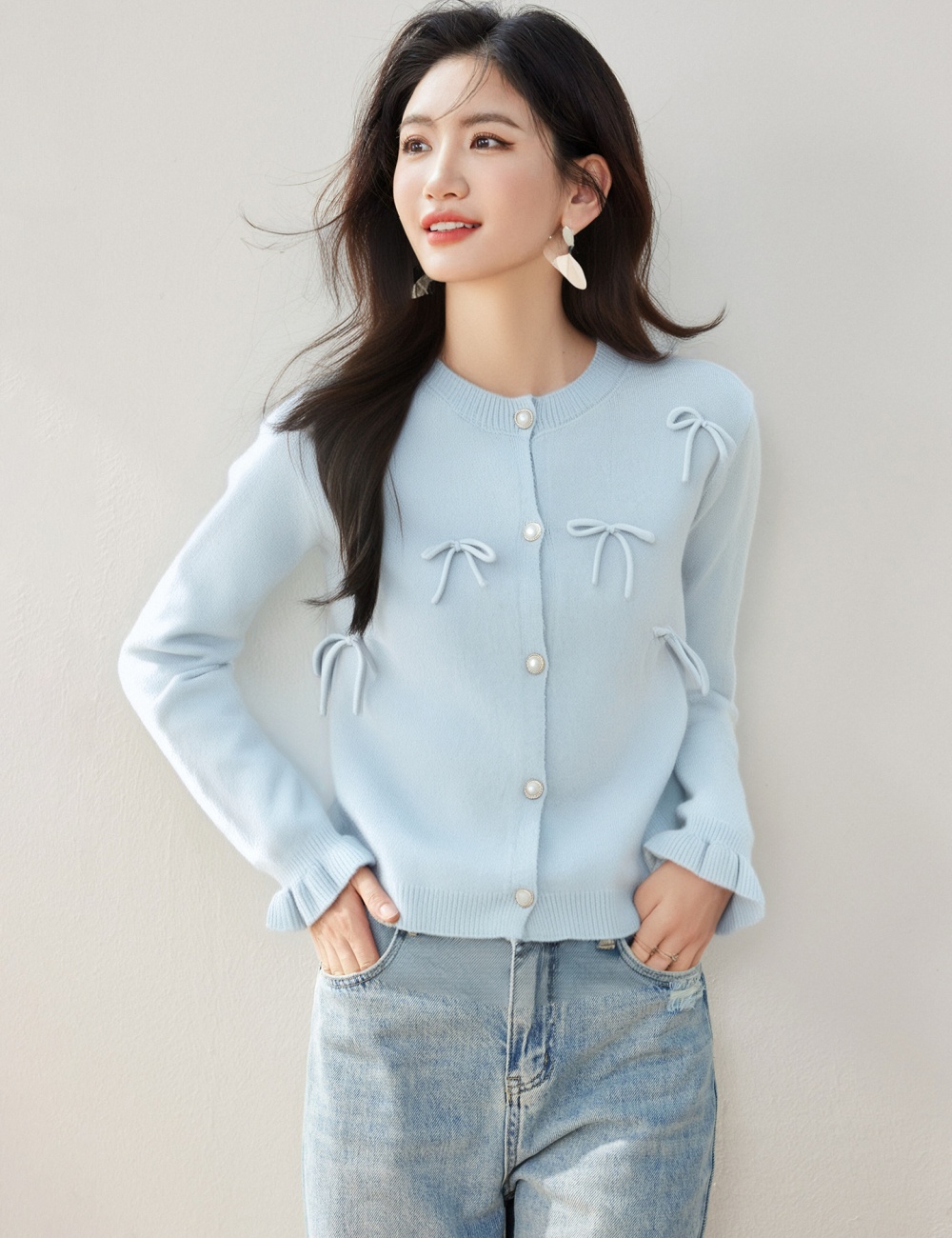 Sweet knitted coat Korean style sweater for women