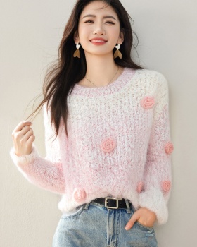 Autumn and winter stereoscopic sweater for women