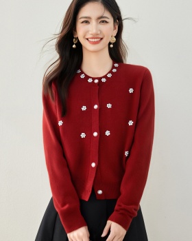 Round neck sweater autumn and winter tops for women