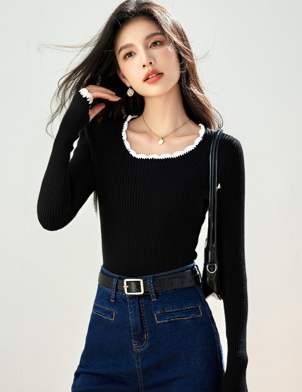 Autumn sweater slim tops