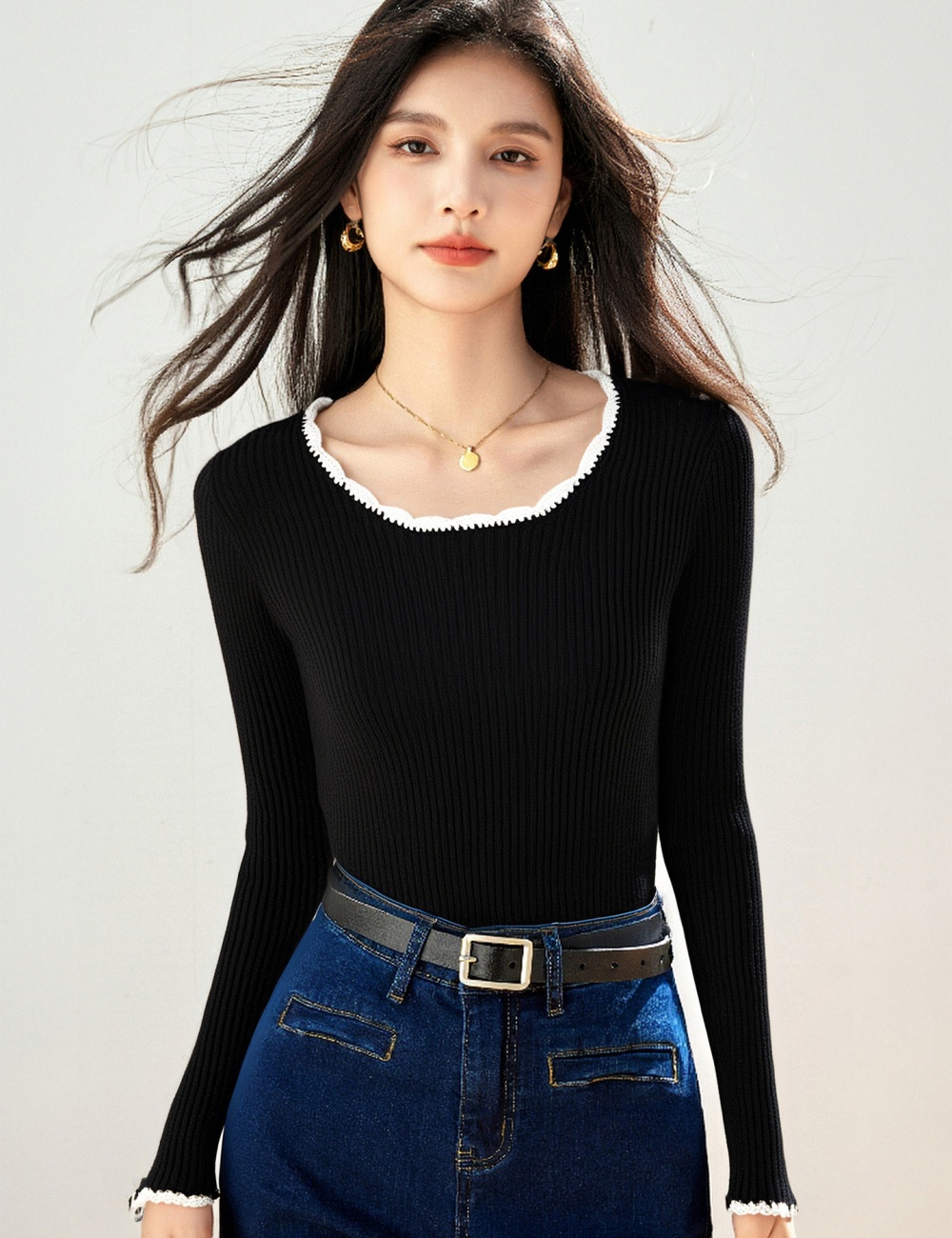 Autumn sweater slim tops