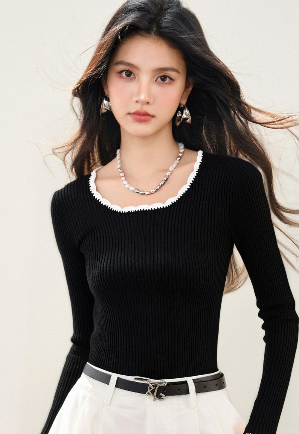 Autumn sweater slim tops
