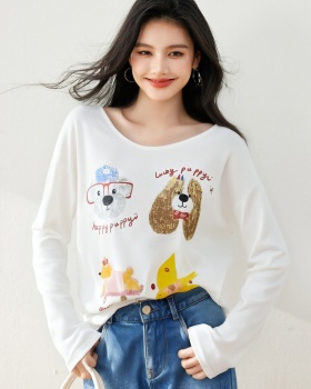 Sunscreen loose long sleeve printing niche smock